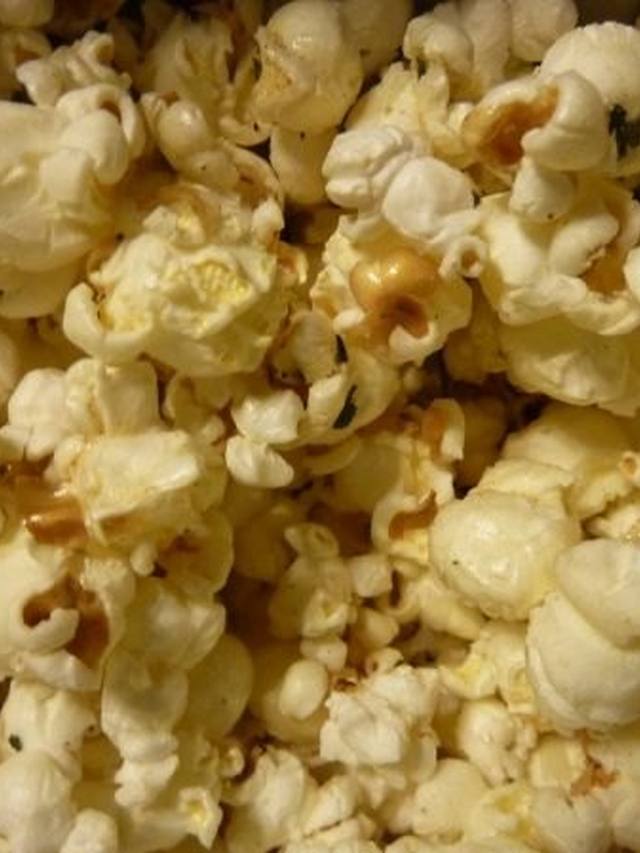 Bowl of garlic Parmesan popcorn