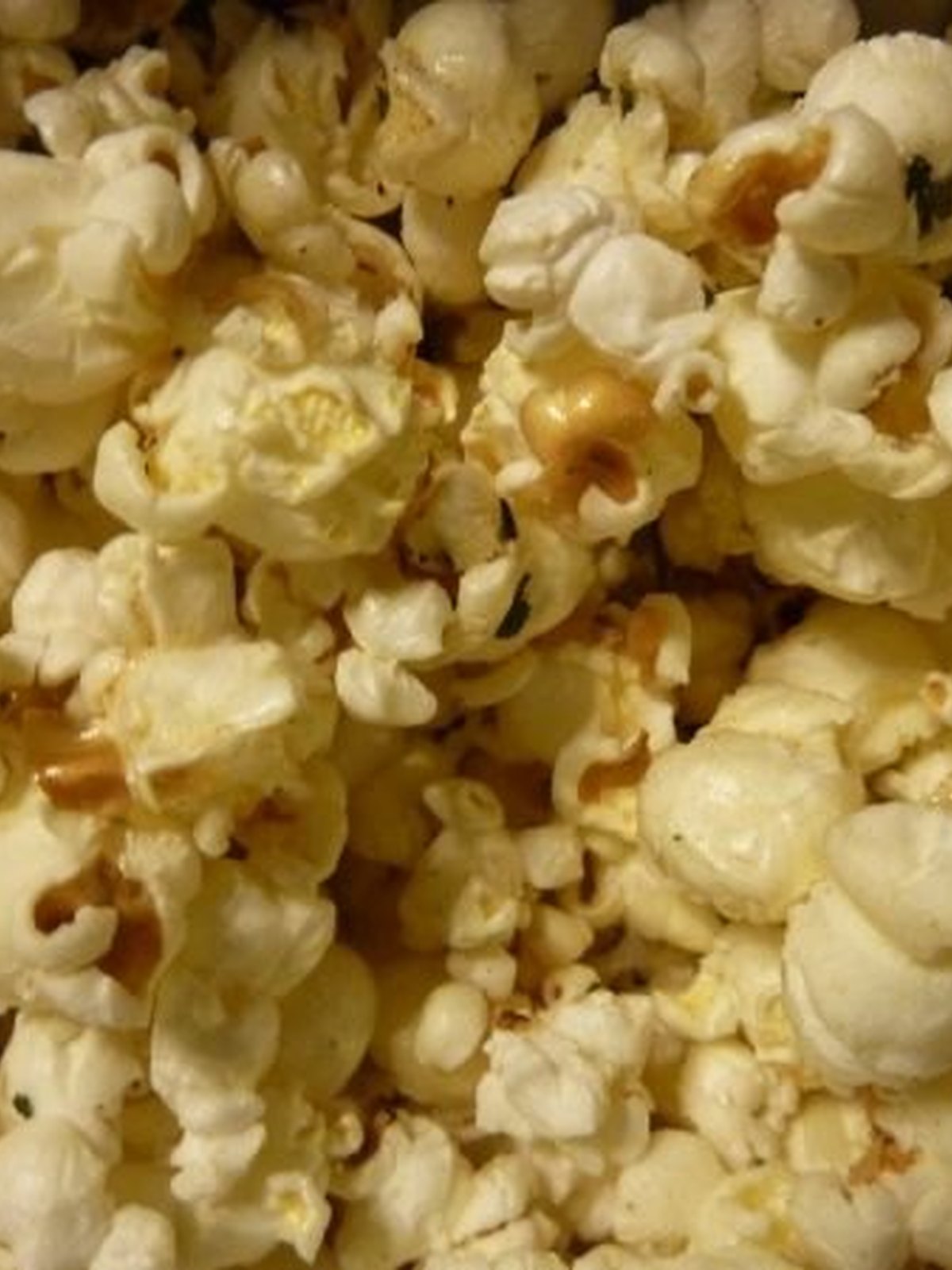 Bowl of garlic Parmesan popcorn